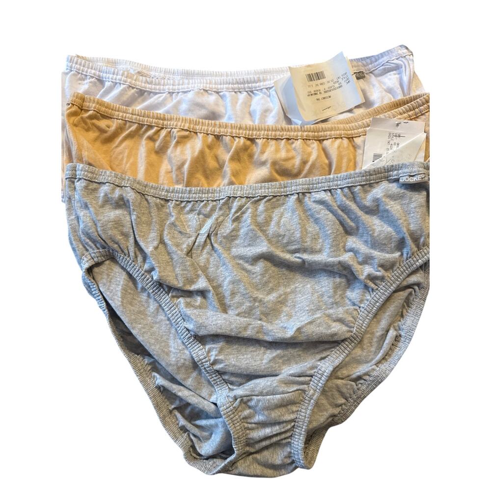 NWOT Jockey Women's Size 11 Multicolored Briefs Panties Gray Brown White